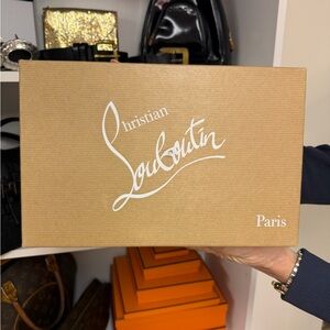 Christian Louboutin Brown Shoe Box with White Logo
